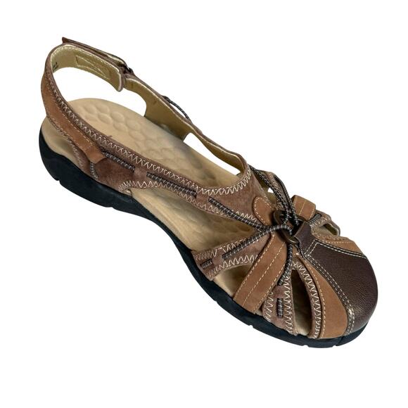 Clarks Privo Closed Toe Sandals Womens 8M Leather Slingback Gorp Casual Outdoors - Picture 11 of 11